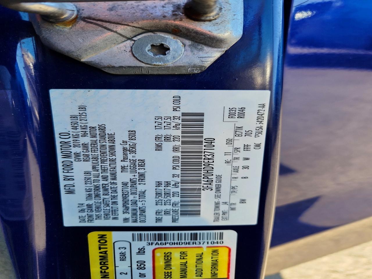 2014 FORD FUSION