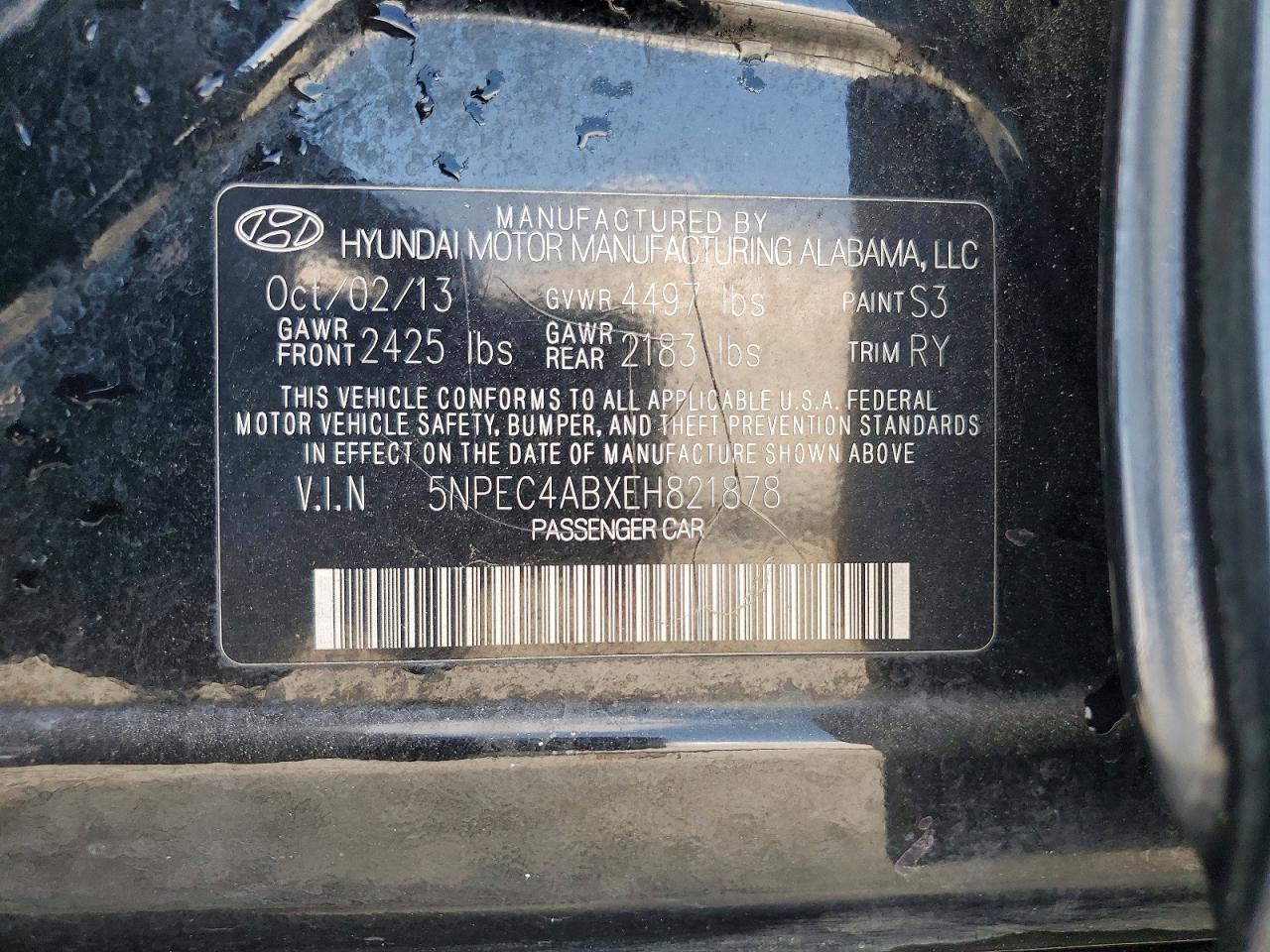 2014 HYUNDAI SONATA