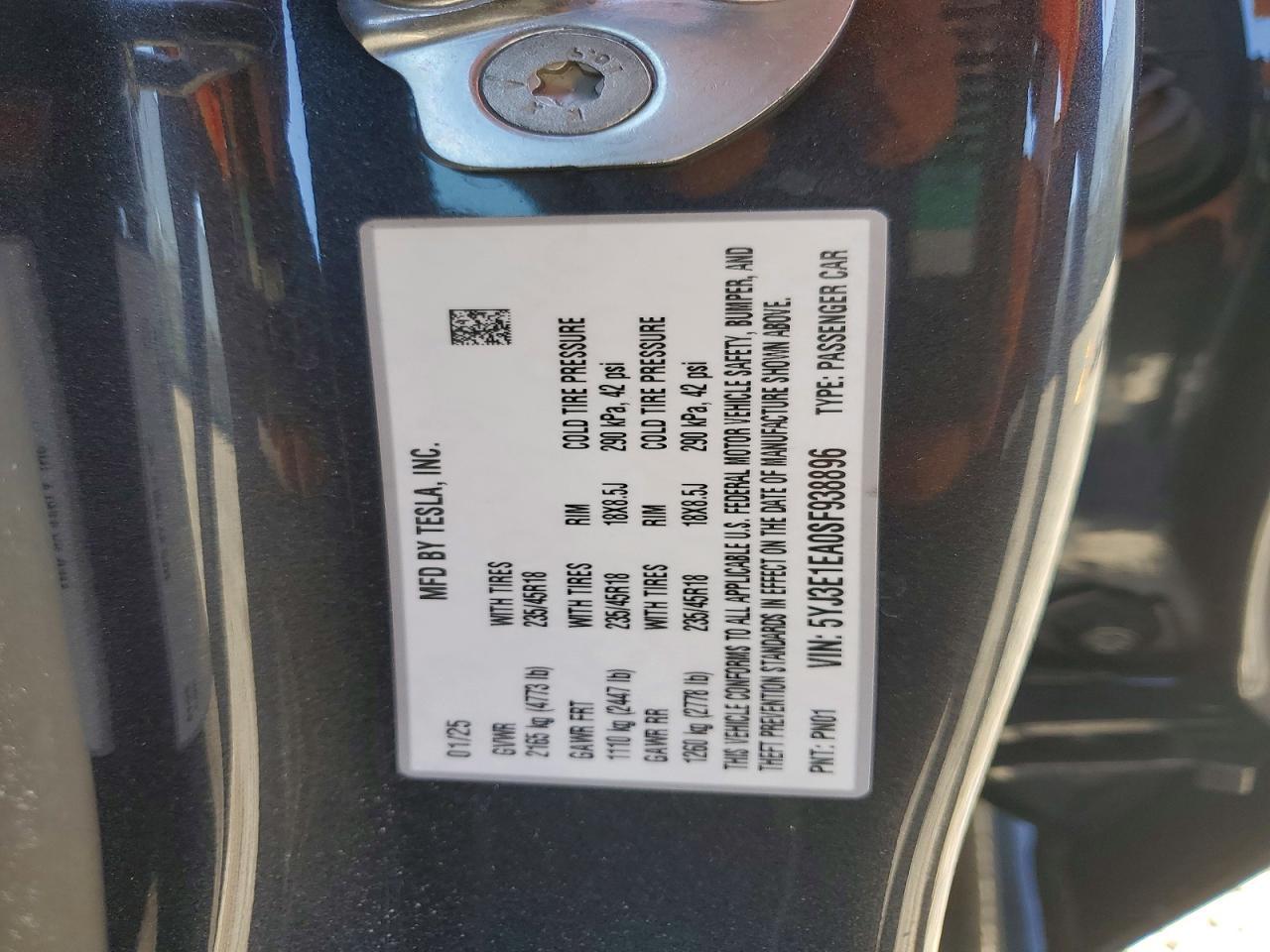 2025 TESLA MODEL 3