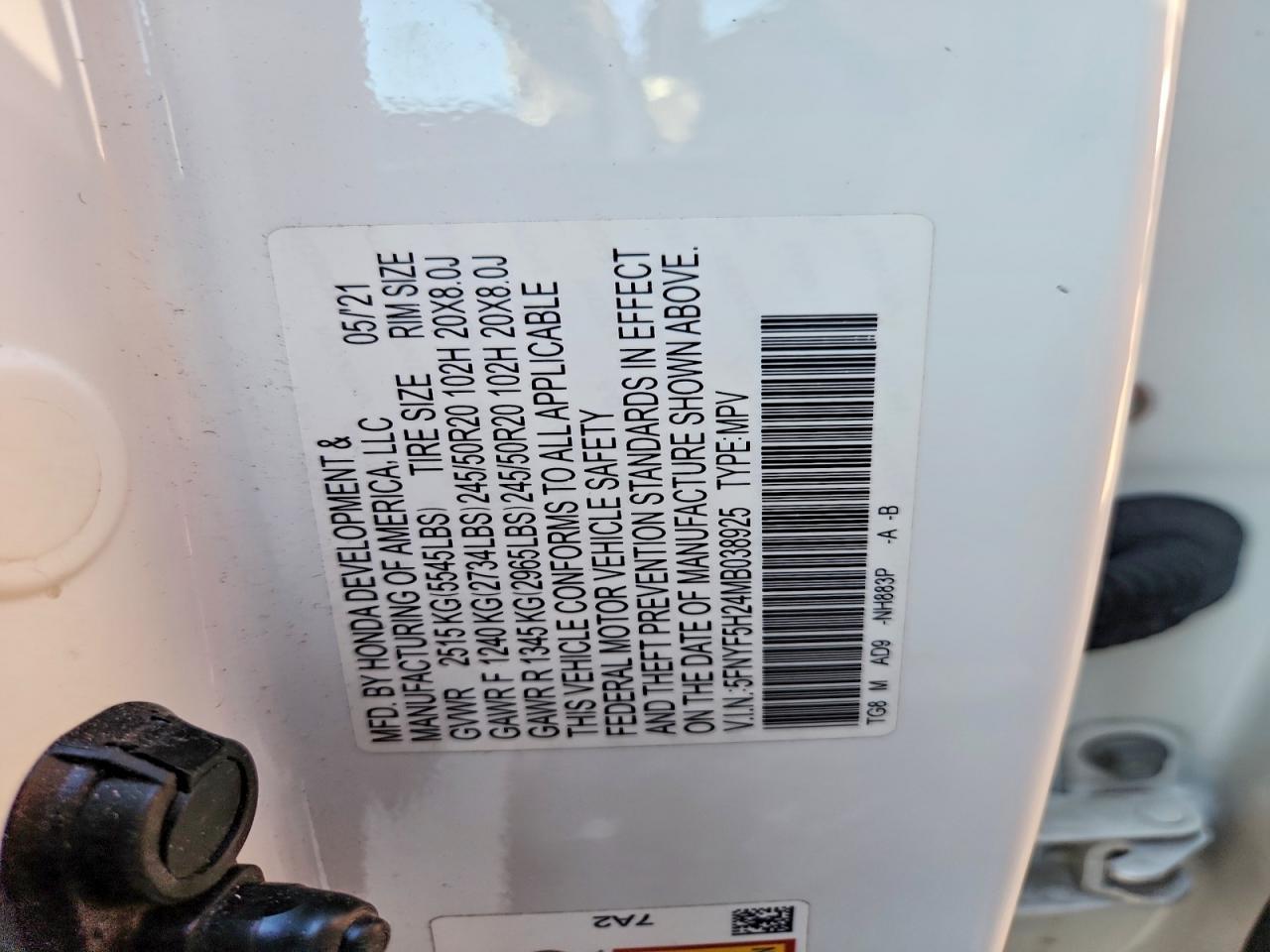 2021 HONDA PILOT