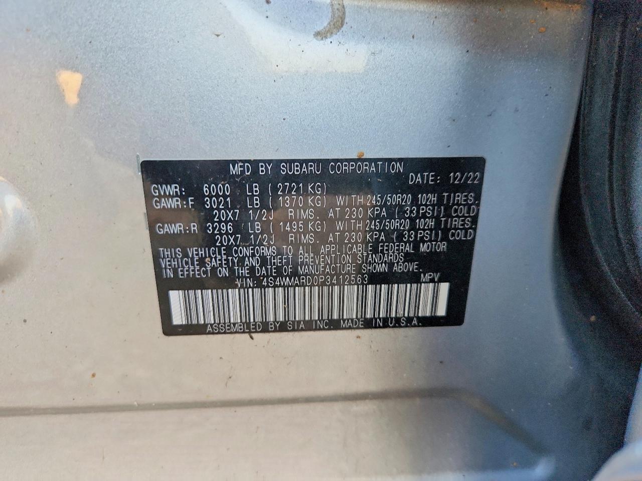 2023 SUBARU Ascent