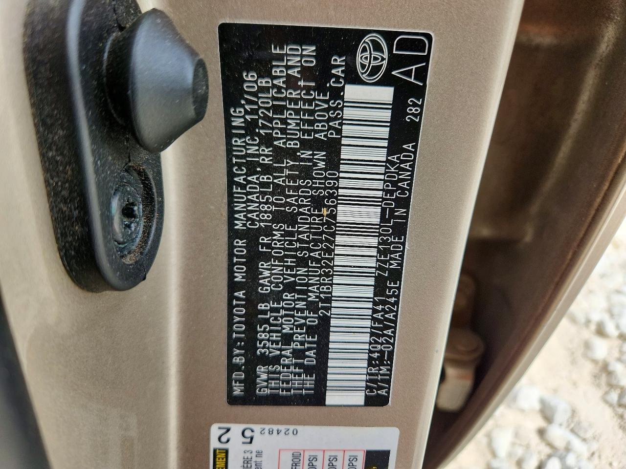 2007 TOYOTA COROLLA