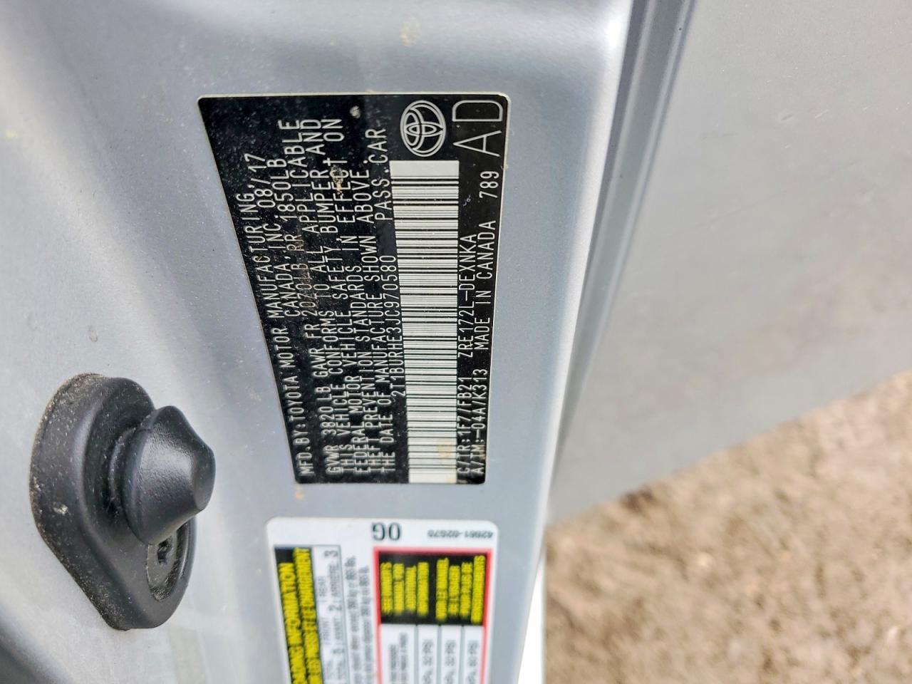 2018 TOYOTA COROLLA