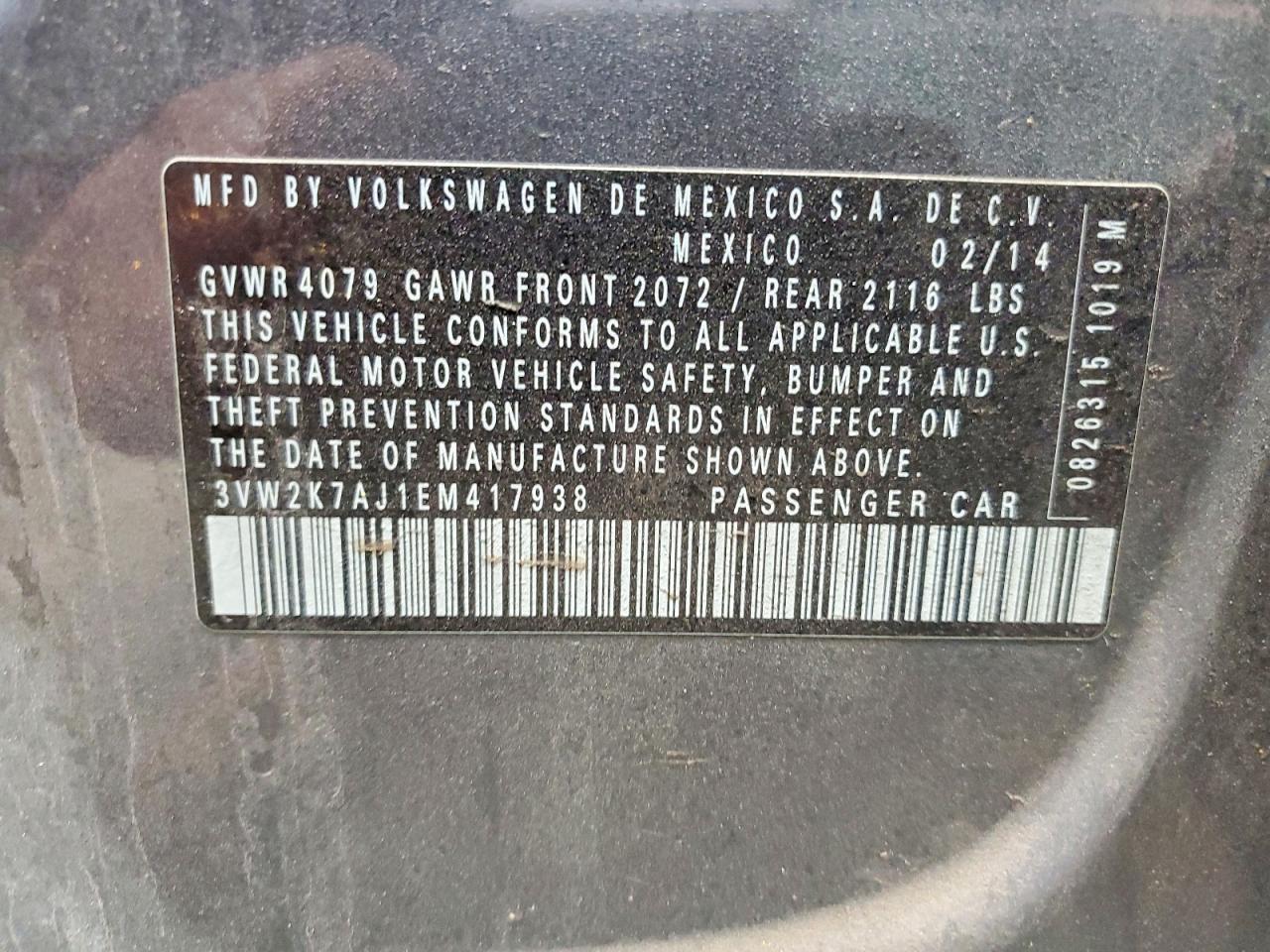 2014 VOLKSWAGEN JETTA