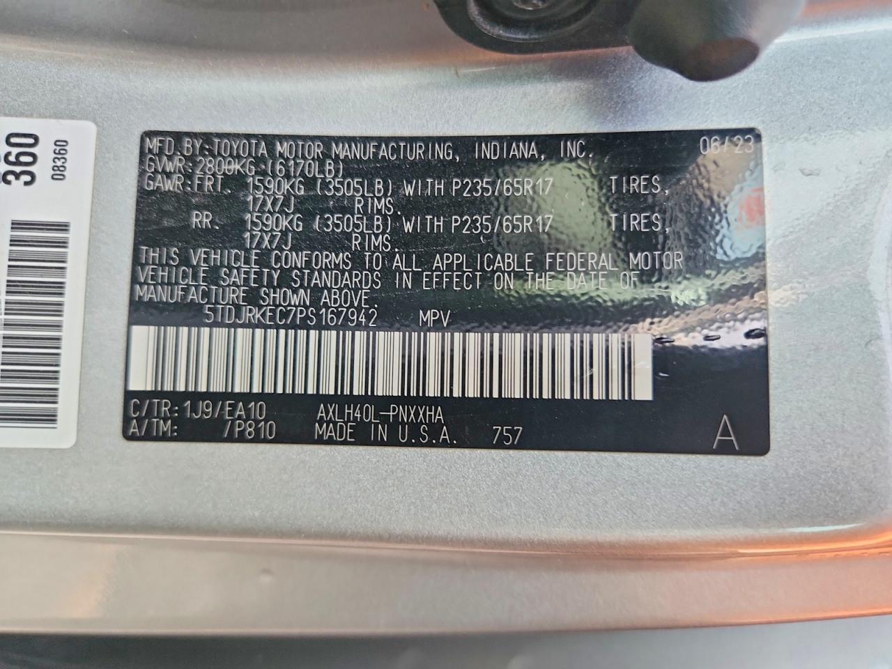 2023 TOYOTA SIENNA