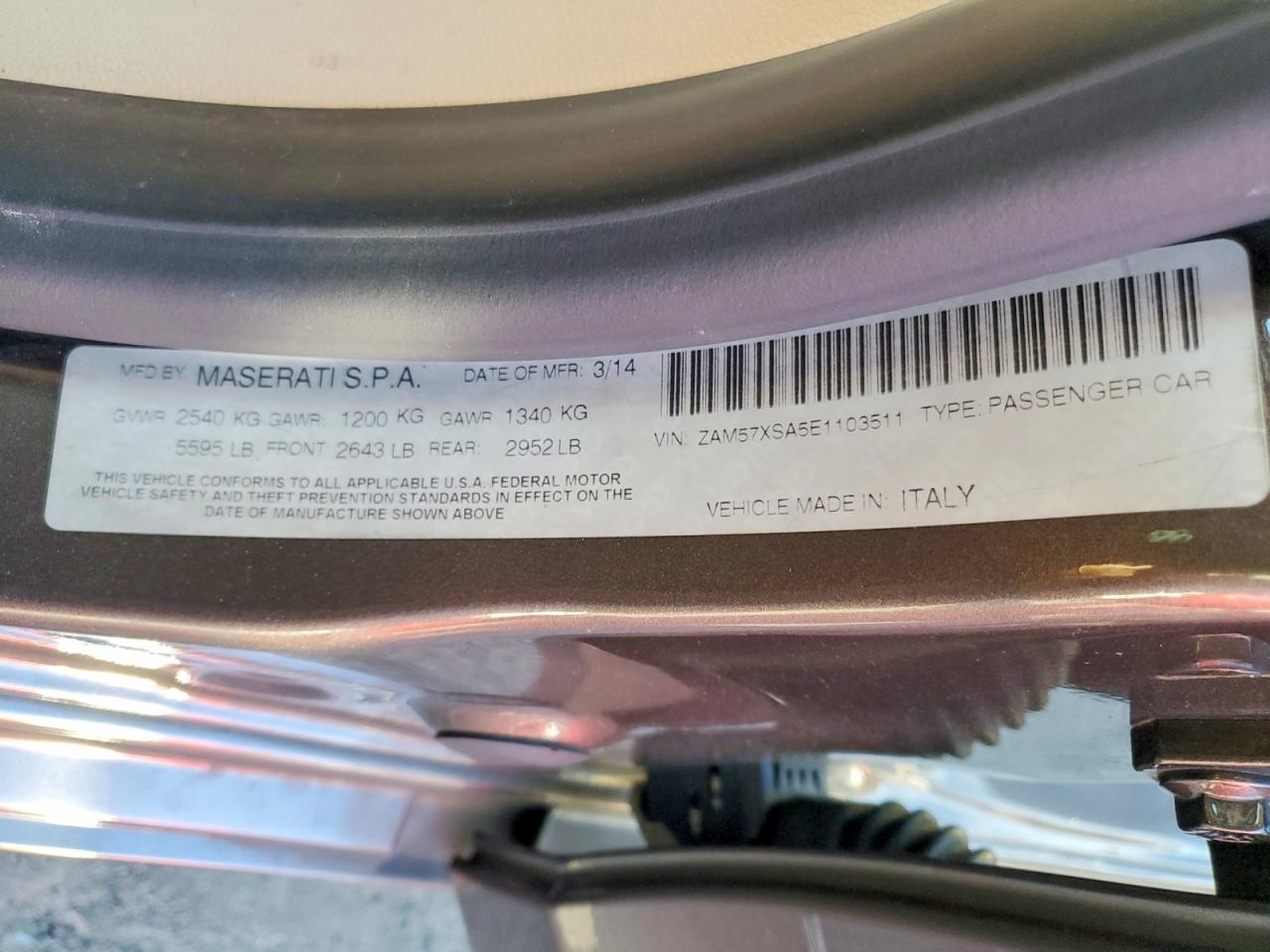 2014 MASERATI Ghibli