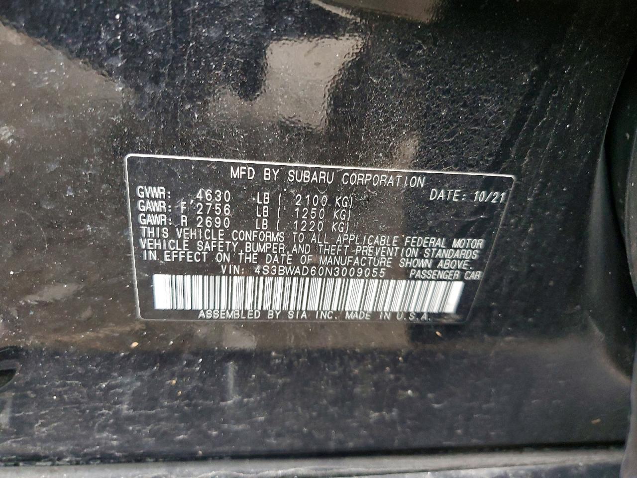 2022 SUBARU Legacy