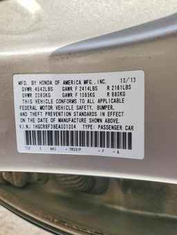 2014 HONDA ACCORD