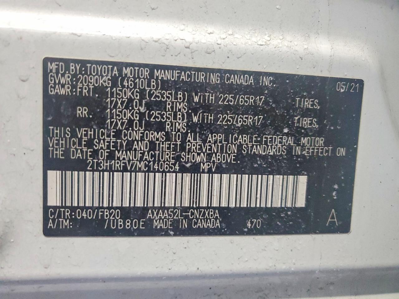 2021 TOYOTA RAV4