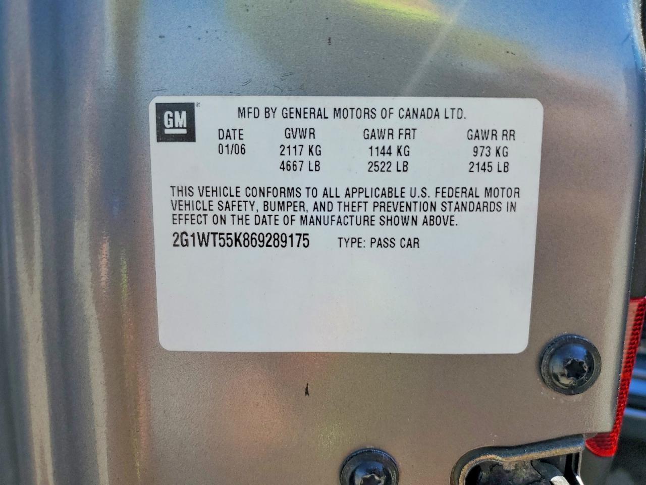 2006 CHEVROLET IMPALA
