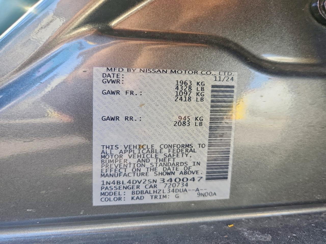 2025 NISSAN ALTIMA
