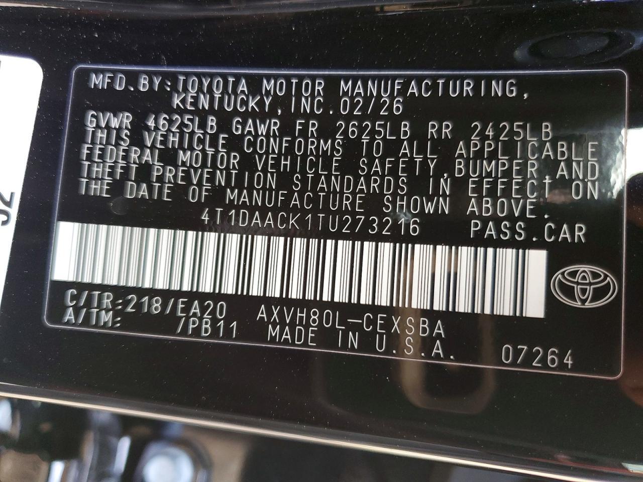 2026 TOYOTA CAMRY