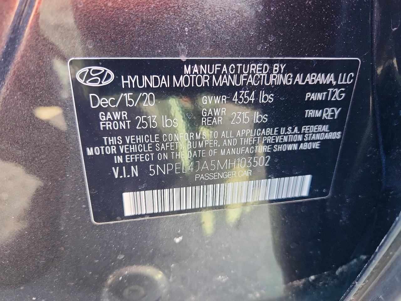 2021 HYUNDAI SONATA