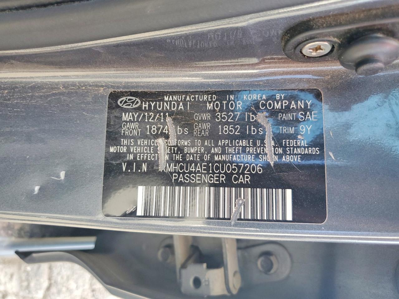 2012 HYUNDAI ACCENT