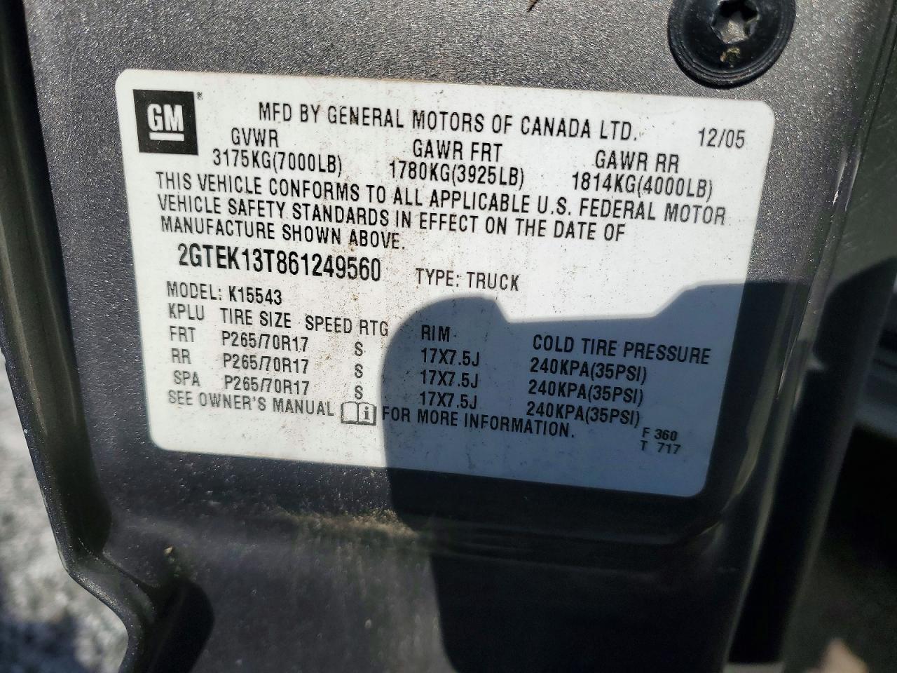 2006 GMC SIERRA 1500