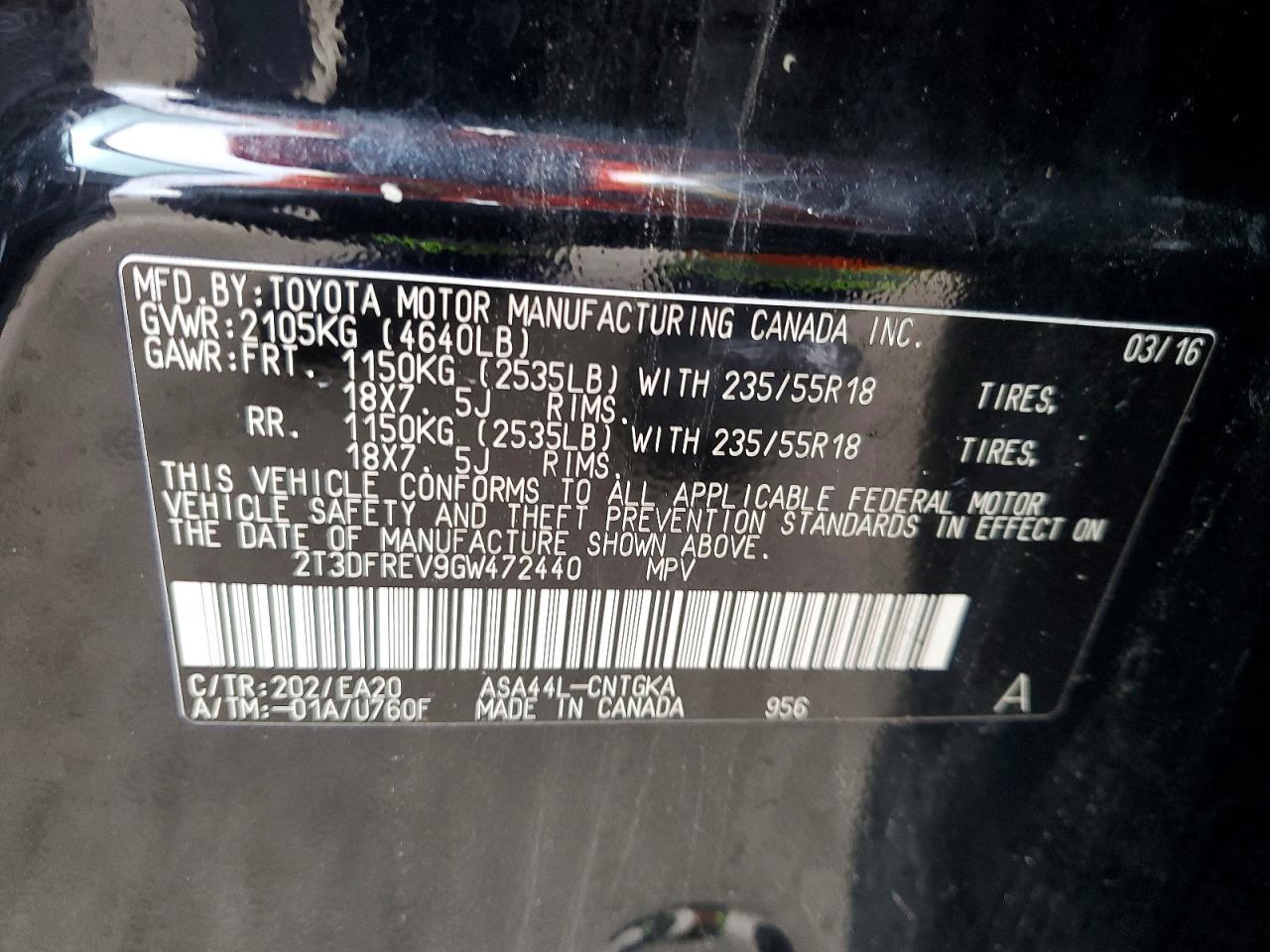 2016 TOYOTA RAV4