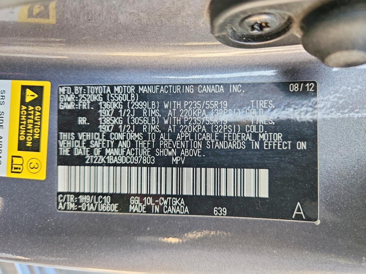 2013 LEXUS RX 350