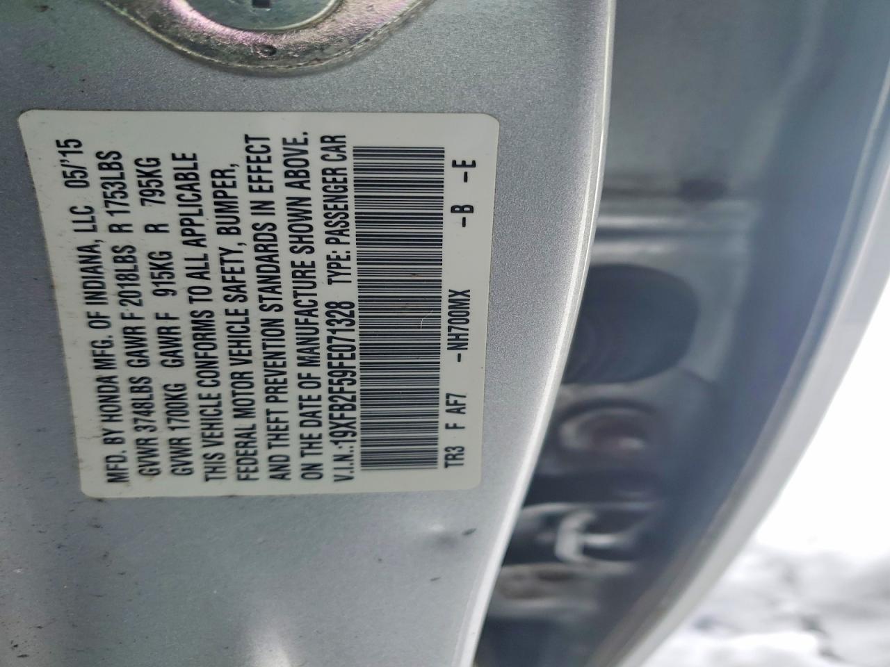 2015 HONDA CIVIC