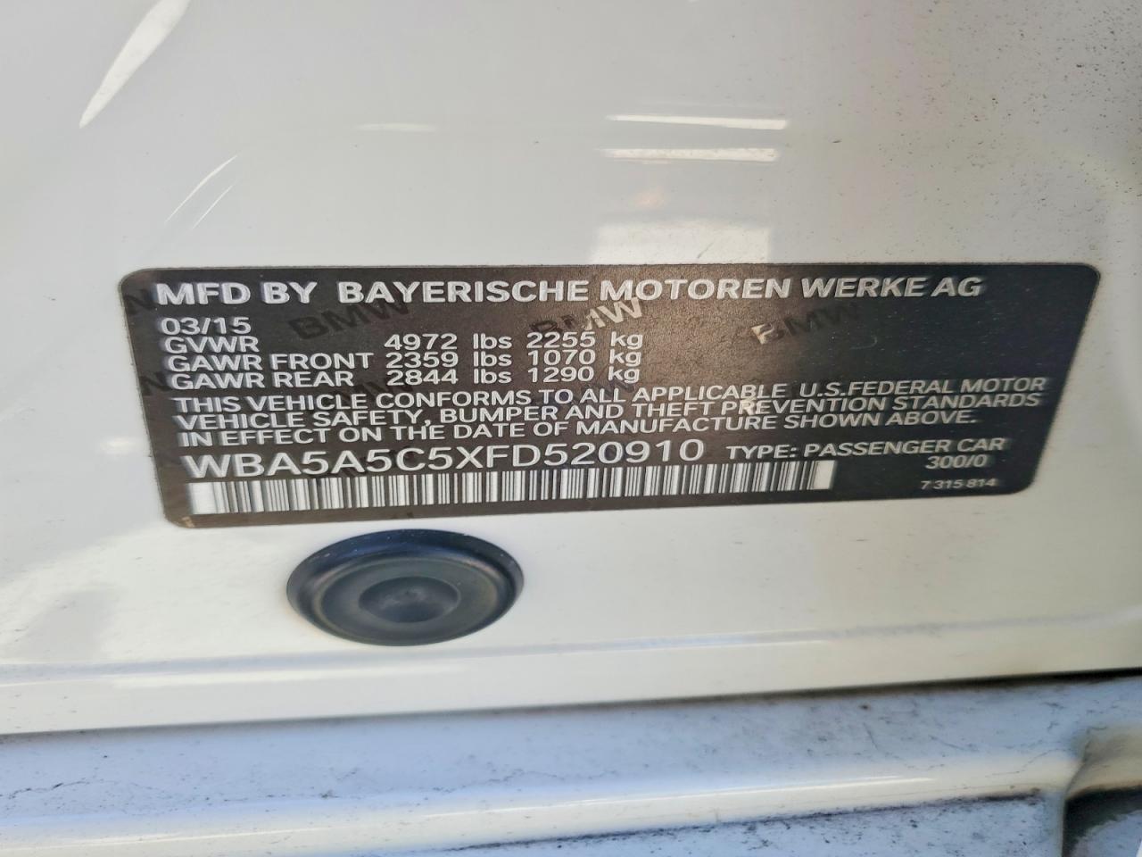 2015 BMW 5 series