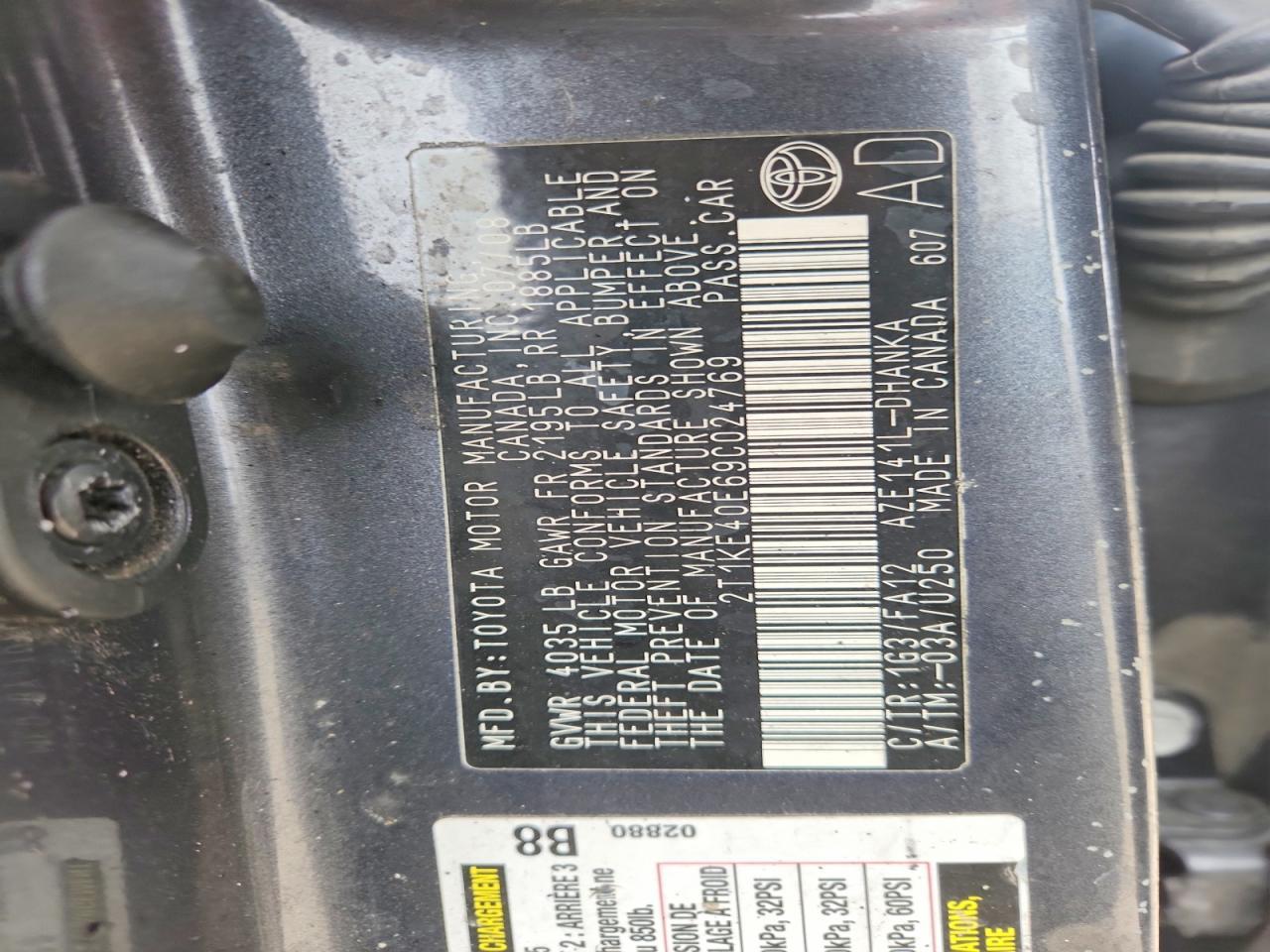 2009 TOYOTA MATRIX