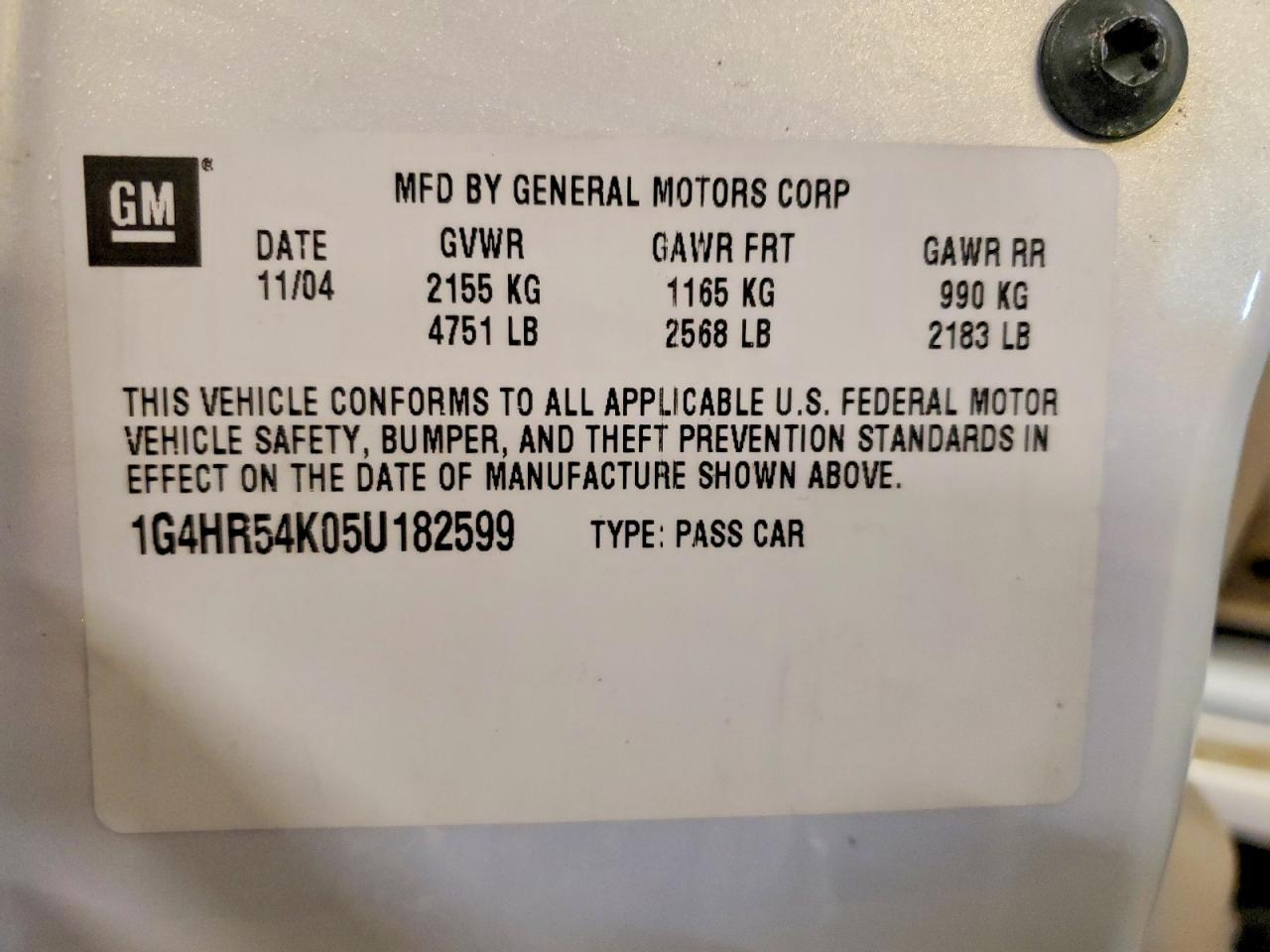 2005 BUICK Lesabre