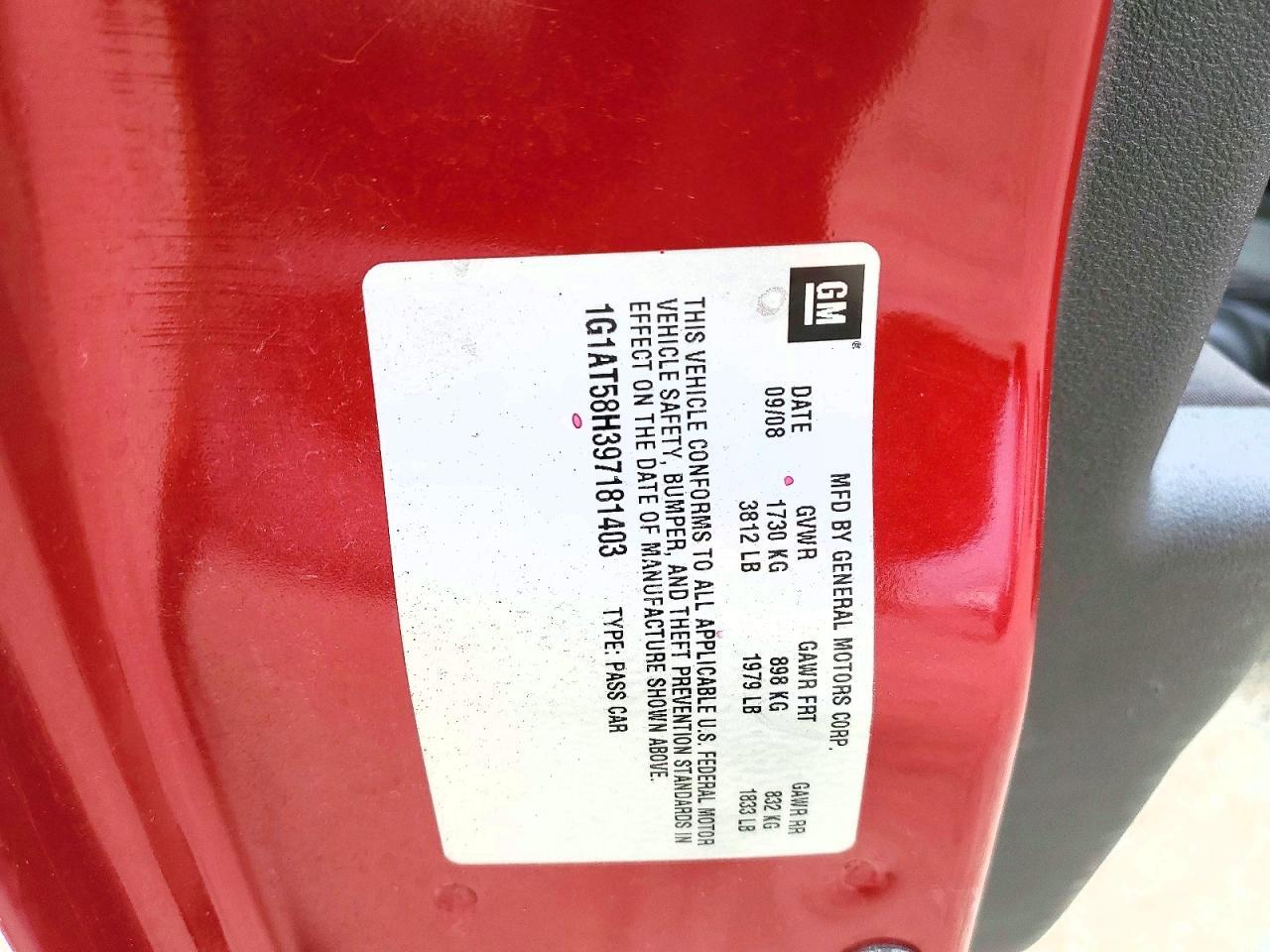 2009 CHEVROLET COBALT