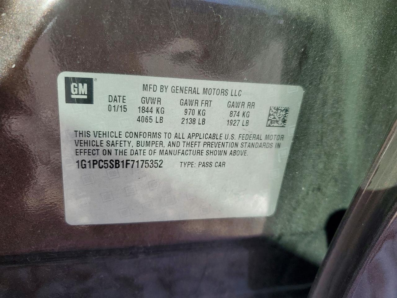 2015 CHEVROLET CRUZE