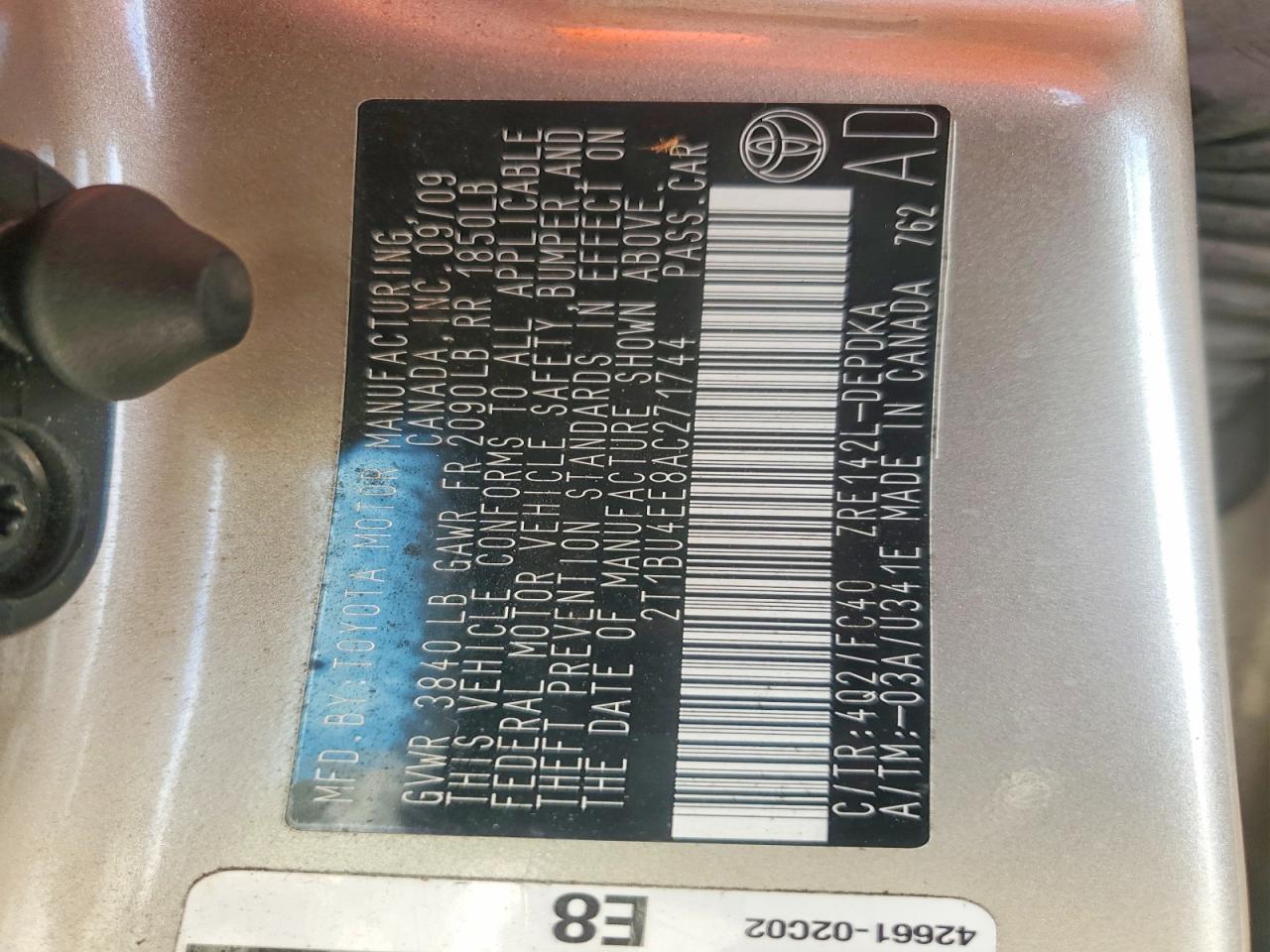2010 TOYOTA COROLLA