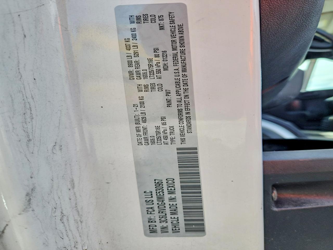 2021 RAM ProMaster 2500