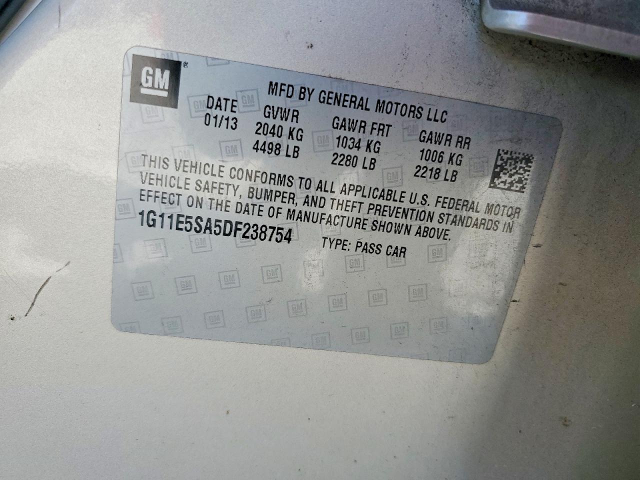 2013 CHEVROLET MALIBU