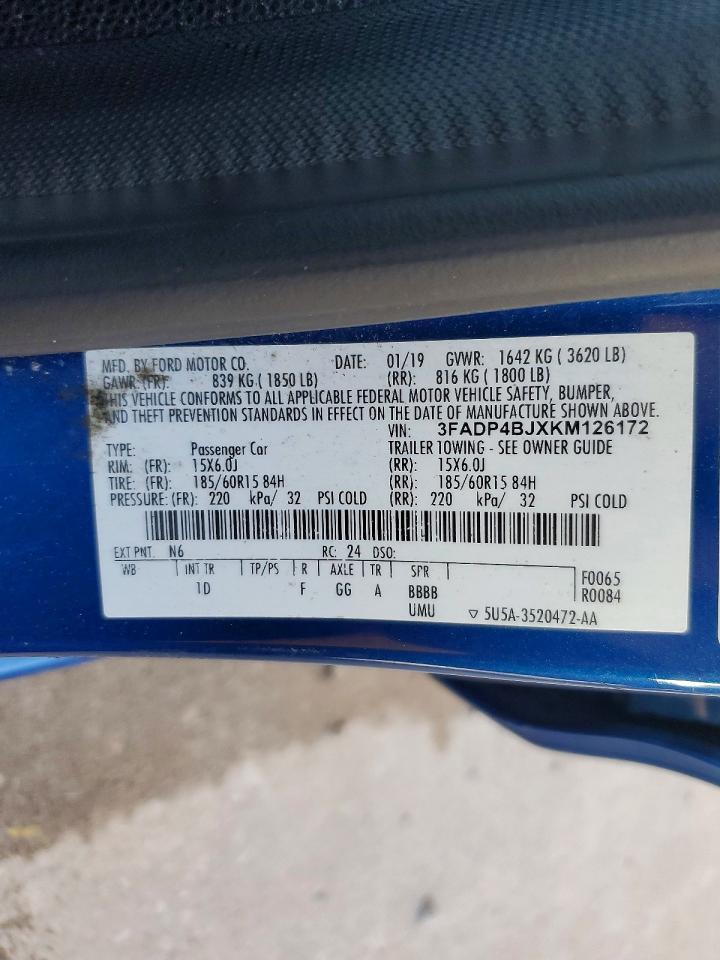 2019 FORD Fiesta