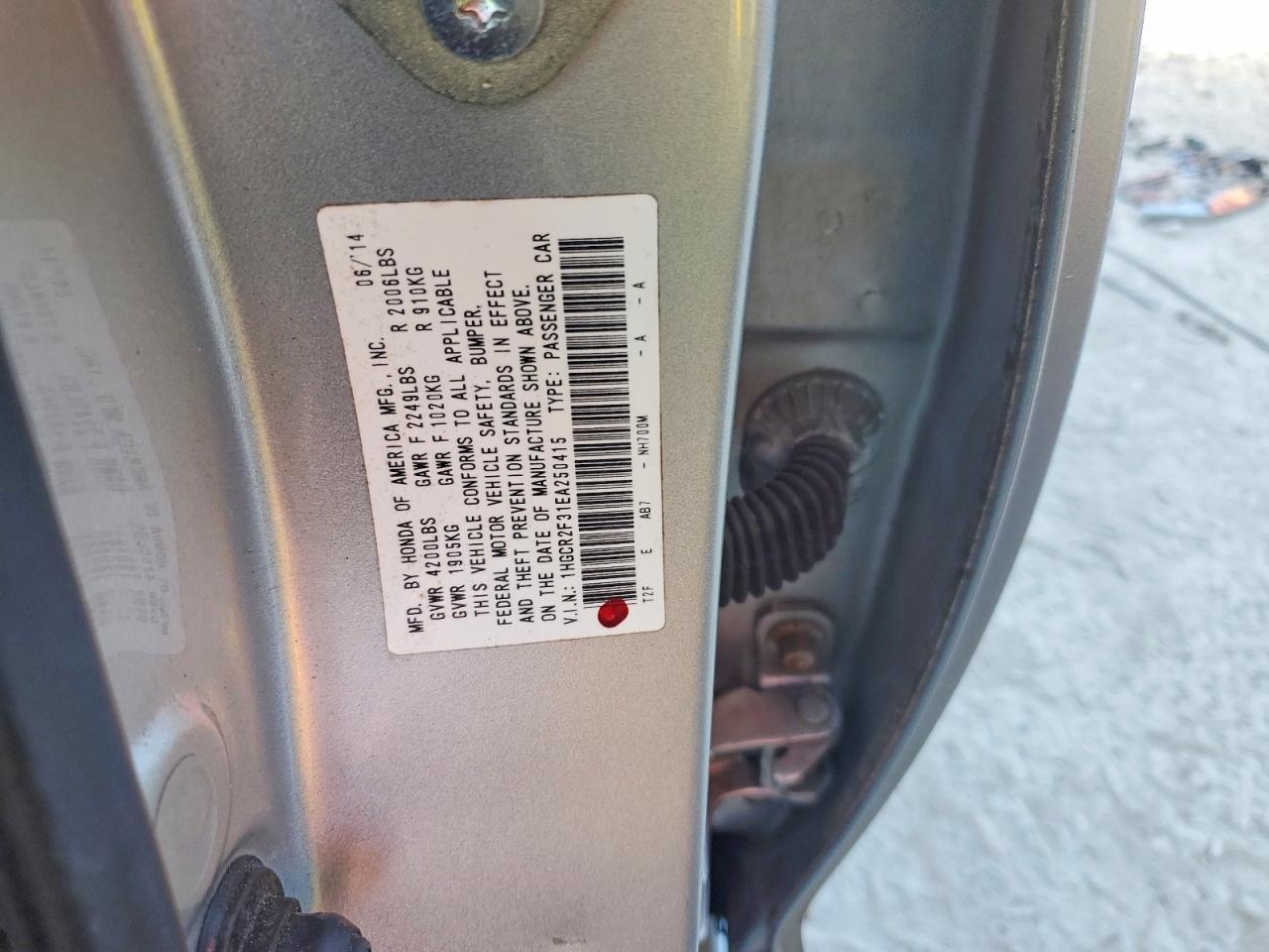 2014 HONDA ACCORD