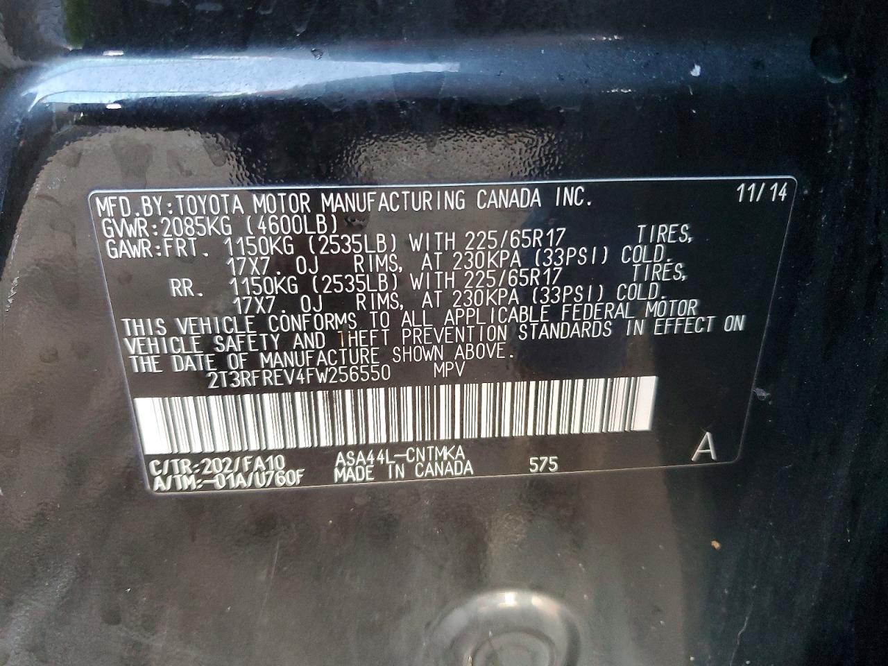 2015 TOYOTA RAV4