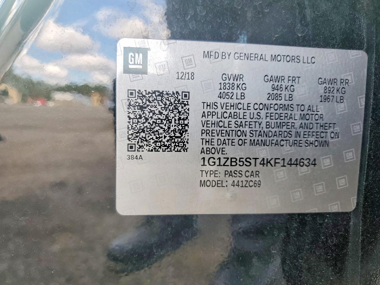 2019 CHEVROLET MALIBU