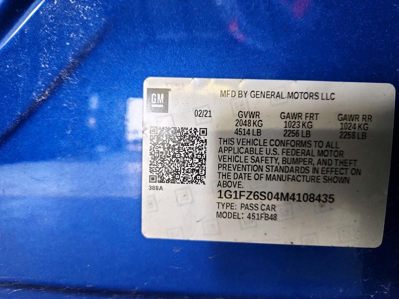 2021 CHEVROLET Bolt EV