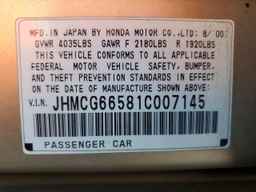 2001 HONDA ACCORD
