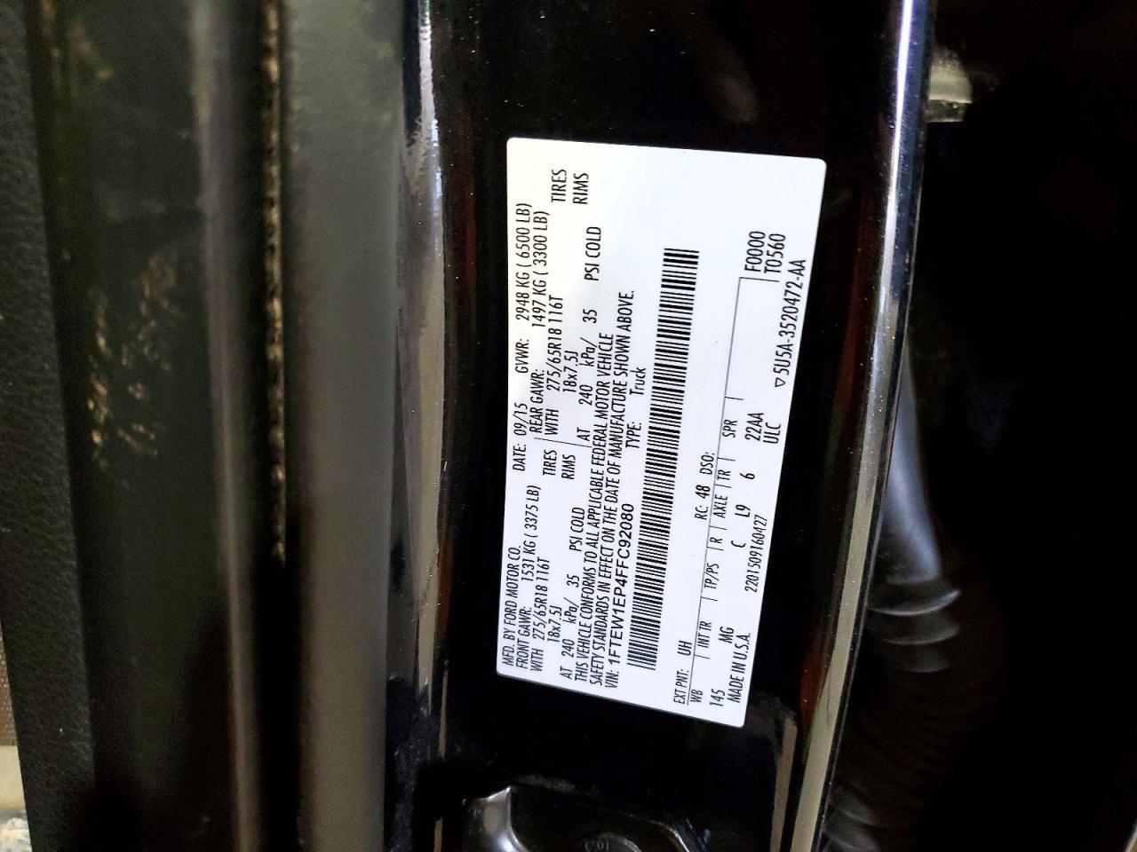 2015 FORD F-150