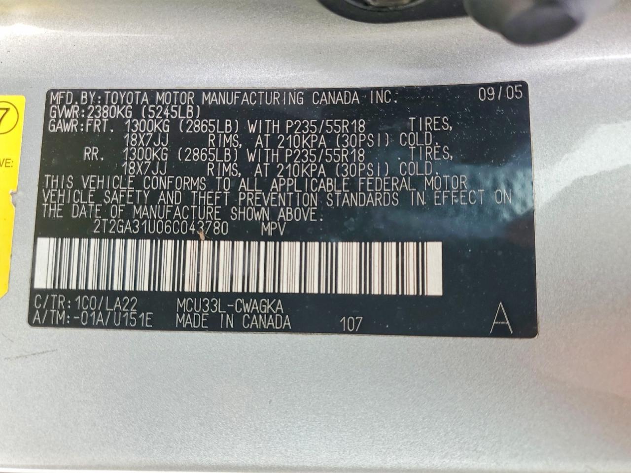 2006 LEXUS Rx 330