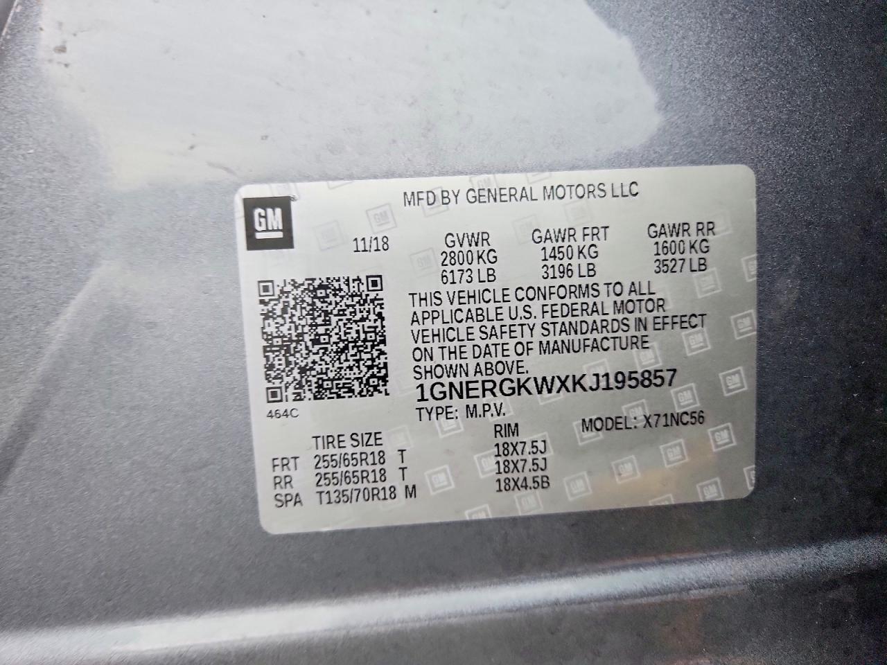2019 CHEVROLET TRAVERSE