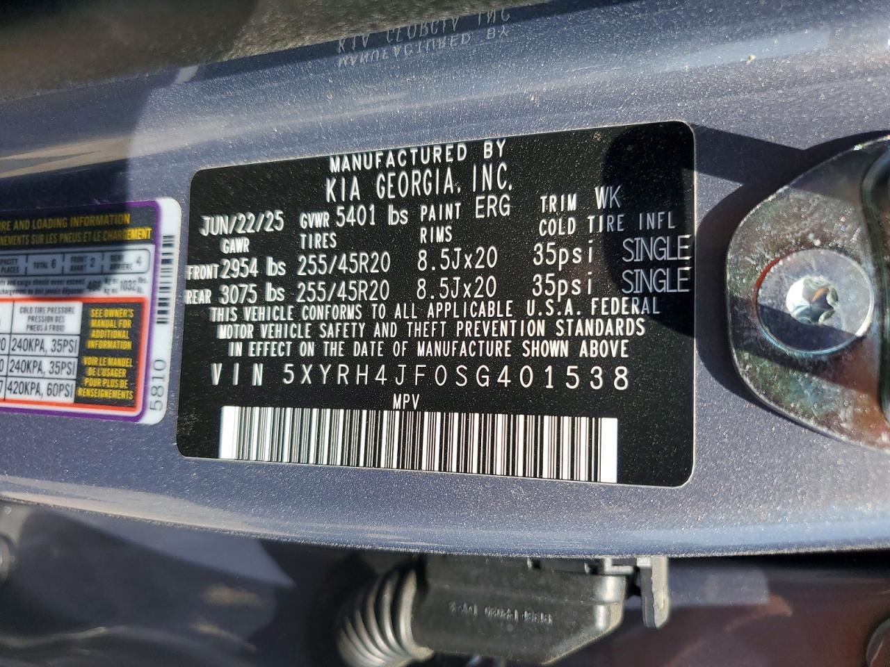 2025 KIA SORENTO