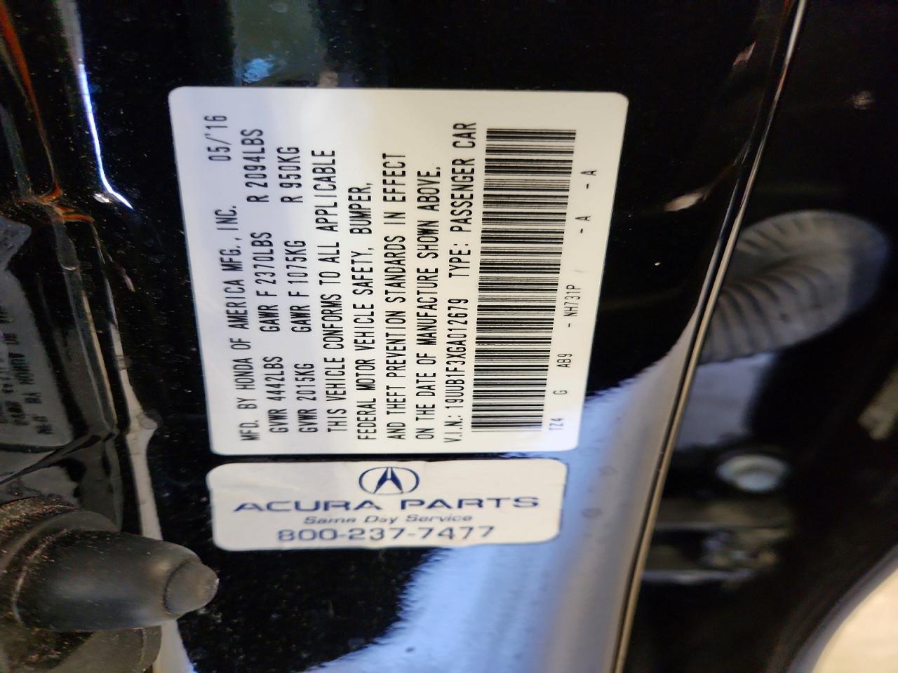 2016 ACURA TLX