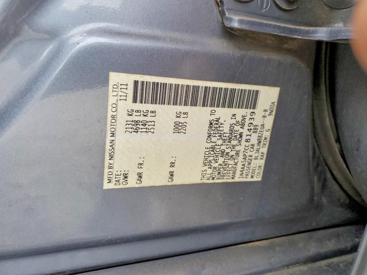2012 NISSAN Maxima