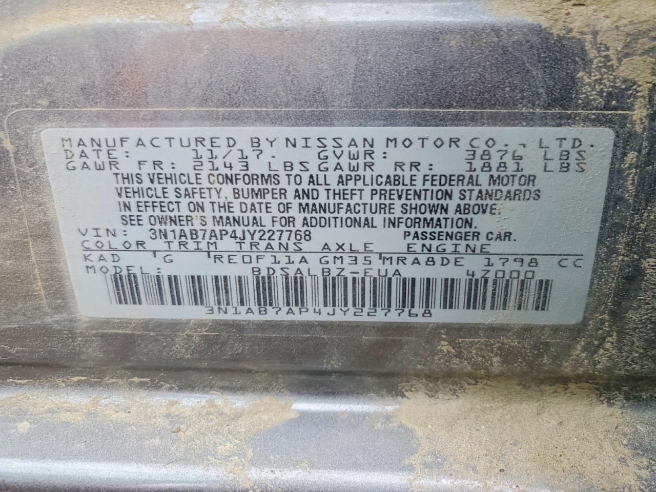 2018 NISSAN SENTRA