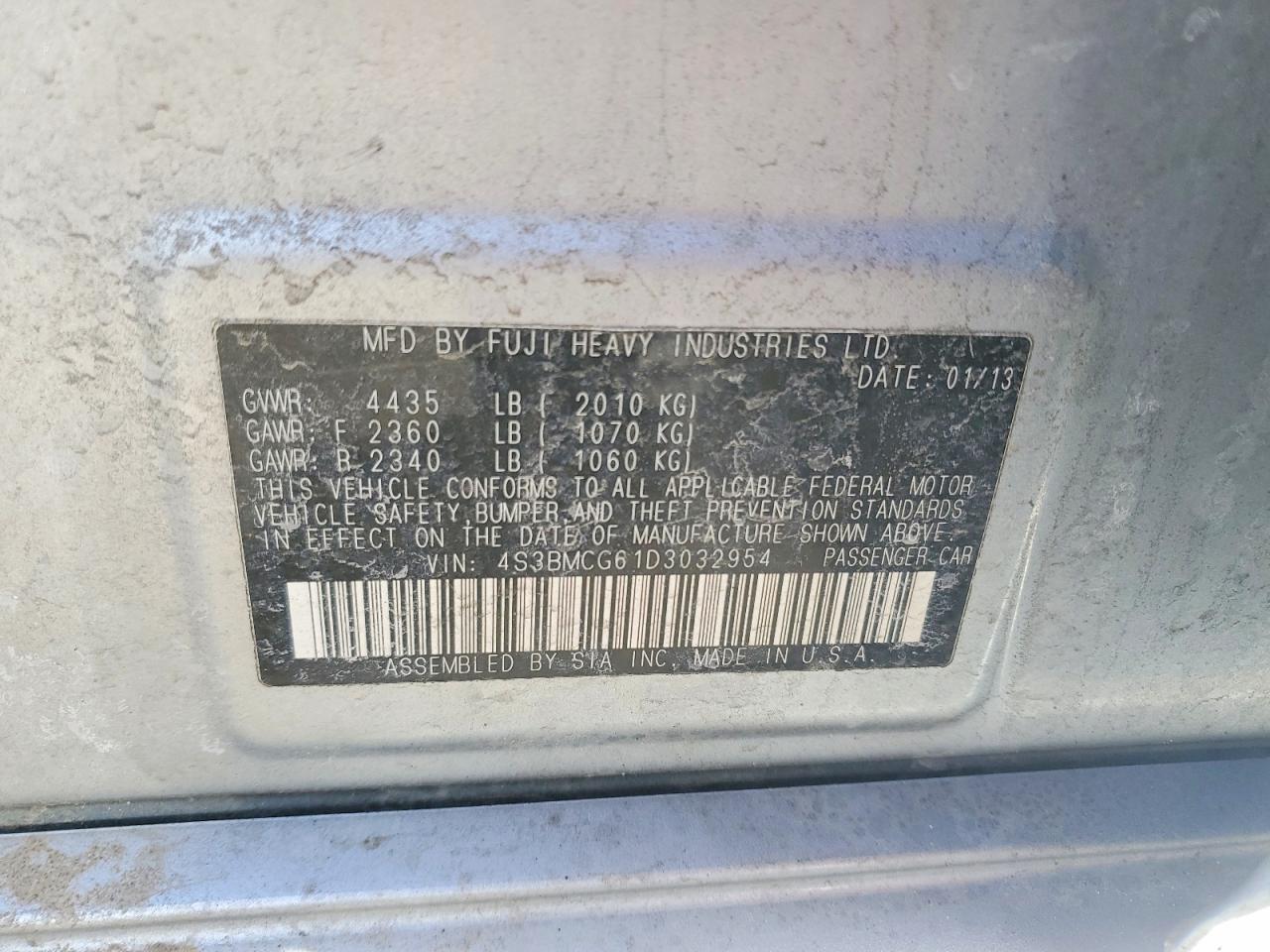 2013 SUBARU Legacy