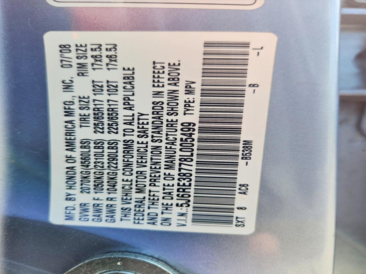 2008 HONDA CR-V