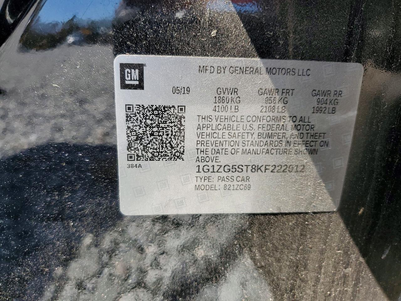 2019 CHEVROLET MALIBU