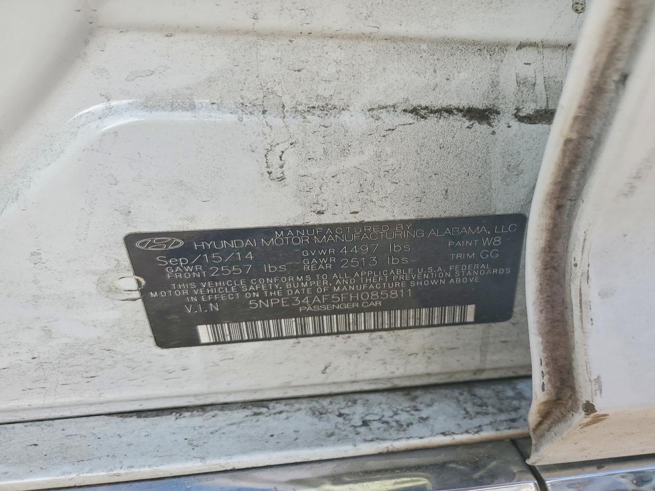 2015 HYUNDAI SONATA