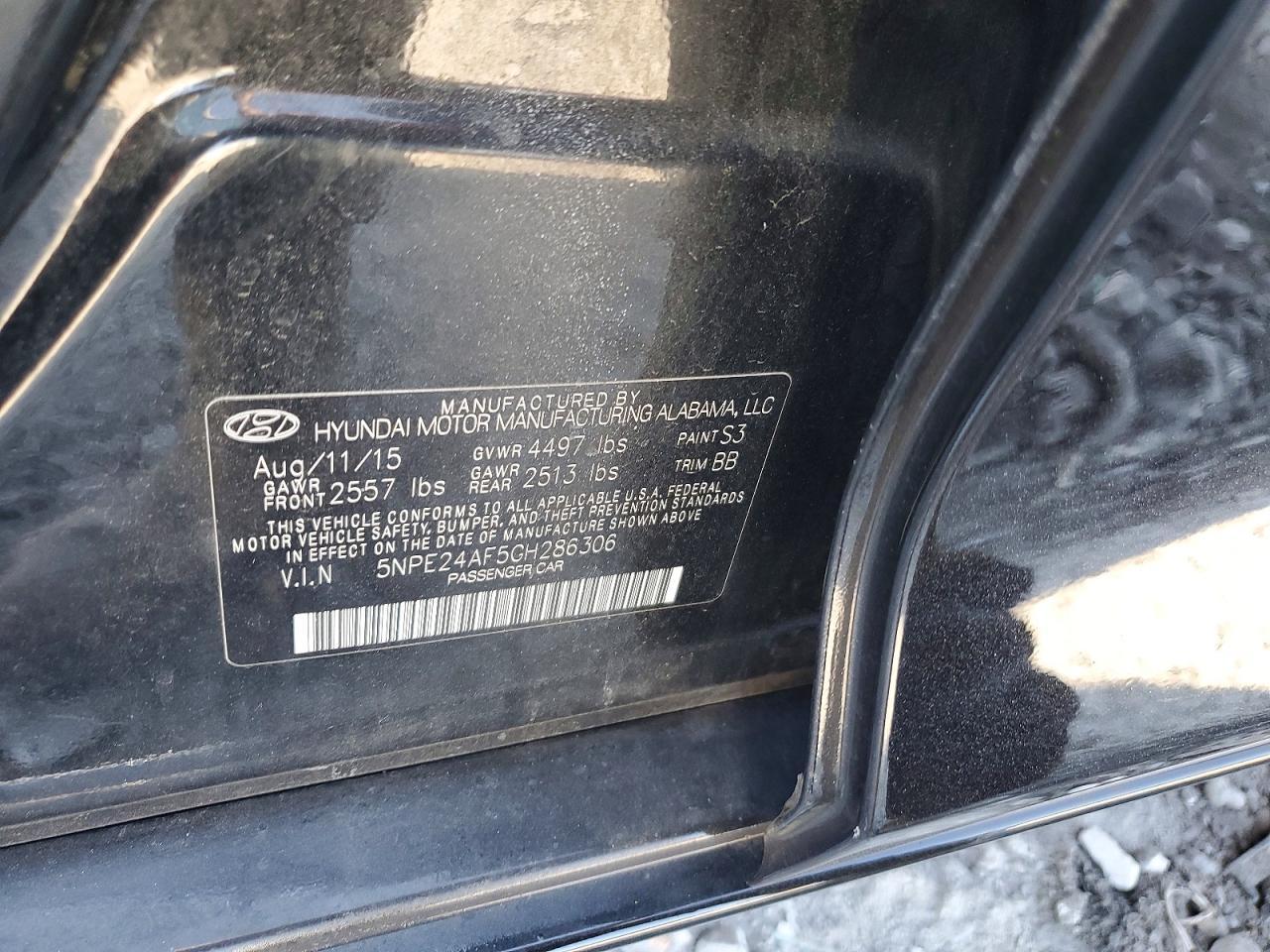 2016 HYUNDAI SONATA