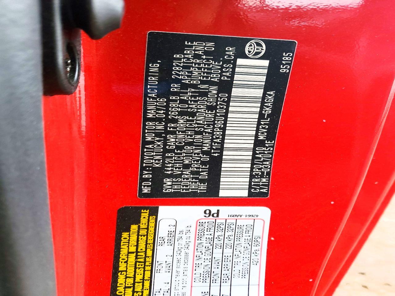 2006 TOYOTA CAMRY