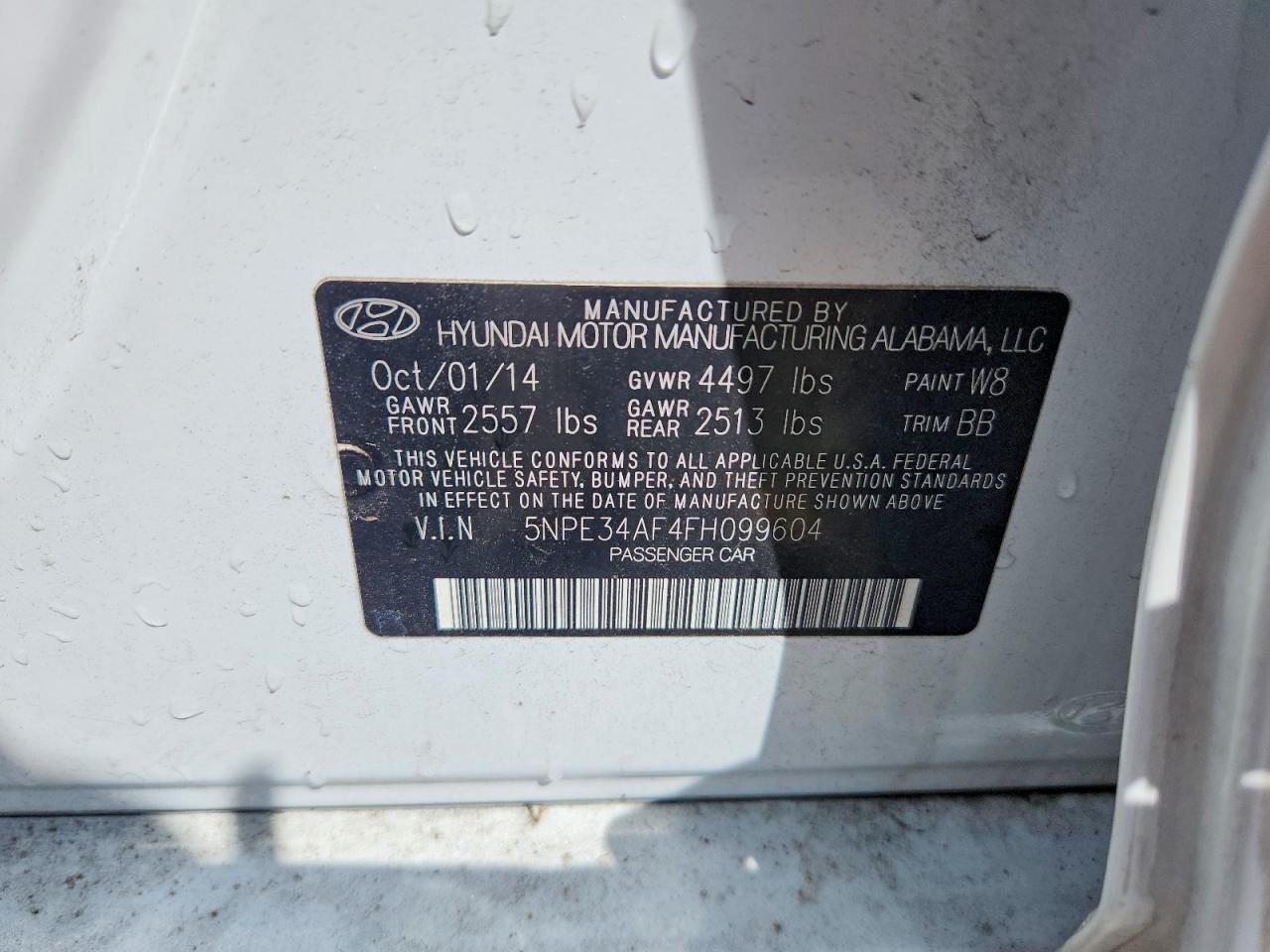 2015 HYUNDAI SONATA